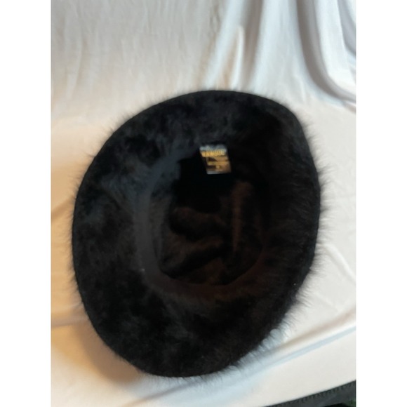 Vintage Kangol RF1317 Furgora Black Bow Cloche Hat Made in UK Angora Blend - Picture 5 of 5